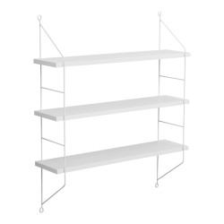 Ραφιέρα τοίχου Vender   λευκή 60x15x70εκ