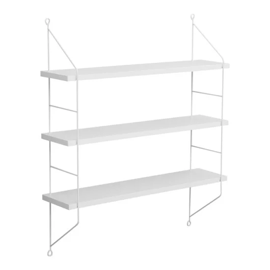 Ραφιέρα τοίχου Vender   λευκή 60x15x70εκ