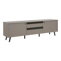Έπιπλο τηλεόρασης Nectra  taupe με μαύρο 180x40x56εκ