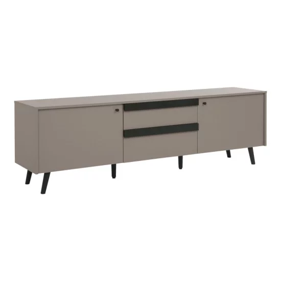 Έπιπλο τηλεόρασης Nectra  taupe με μαύρο 180x40x56εκ