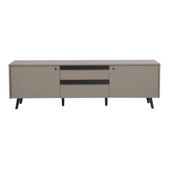 Έπιπλο τηλεόρασης Nectra  taupe με μαύρο 180x40x56εκ