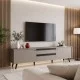 Έπιπλο τηλεόρασης Nectra  taupe με μαύρο 180x40x56εκ