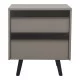 Κομοδίνο Nectra  taupe με μαύρο 50x40x56εκ