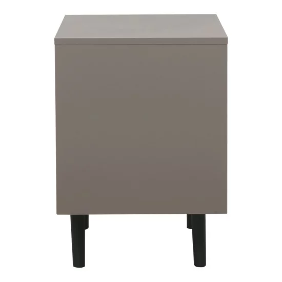 Κομοδίνο Nectra  taupe με μαύρο 50x40x56εκ