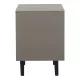 Κομοδίνο Nectra  taupe με μαύρο 50x40x56εκ