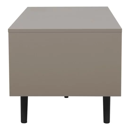 Τραπέζι σαλονιού Nectra  taupe με μαύρο 100x50x45εκ