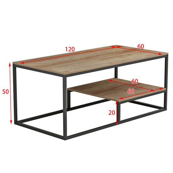 Τραπέζι σαλονιού Tondo  φυσικό 120x60x50εκ Model: 230-000003