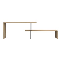 Έπιπλο τηλεόρασης Lilant  μελαμίνης sonoma-μαύρο μέταλλο 110-160x30x45εκ