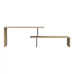 Έπιπλο τηλεόρασης Lilant  μελαμίνης sonoma-μαύρο μέταλλο 110-160x30x45εκ