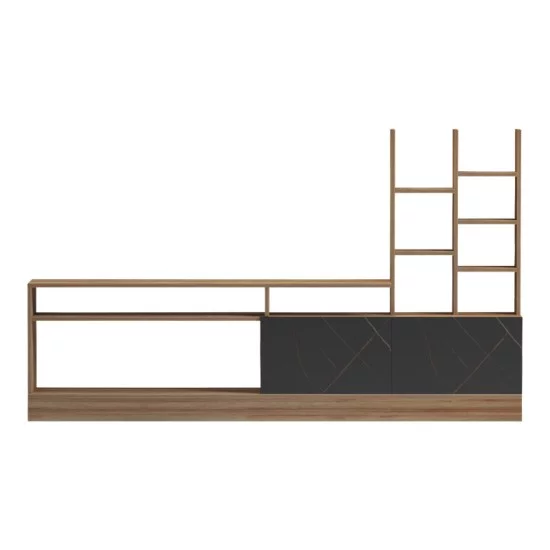 Σύνθετο σαλονιού Seruno  oak - μαύρο μαρμάρου 170x25x100εκ