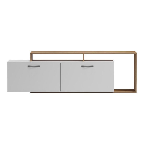 Έπιπλο τηλεόρασης Tobler σε oak- λευκή απόχρωση 170x40x53εκ Έπιπλο τηλεόρασης Tobler σε oak- λευκή απόχρωση 170x40x53εκ