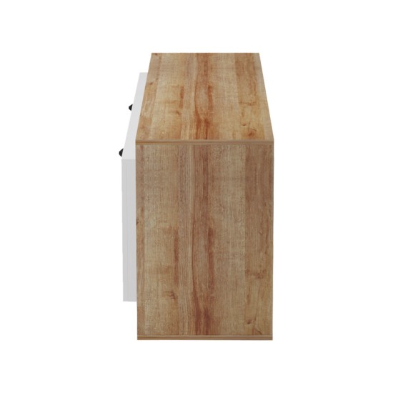Έπιπλο τηλεόρασης Tobler σε oak- λευκή απόχρωση 170x40x53εκ Έπιπλο τηλεόρασης Tobler σε oak- λευκή απόχρωση 170x40x53εκ