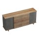 Μπουφές Zafore σε oak - καφέ antique απόχρωση 180x45x80εκ Μπουφές Zafore σε oak - καφέ antique απόχρωση 180x45x80εκ