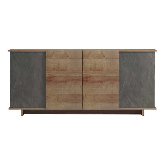 Μπουφές Zafore σε oak - καφέ antique απόχρωση 180x45x80εκ Μπουφές Zafore σε oak - καφέ antique απόχρωση 180x45x80εκ