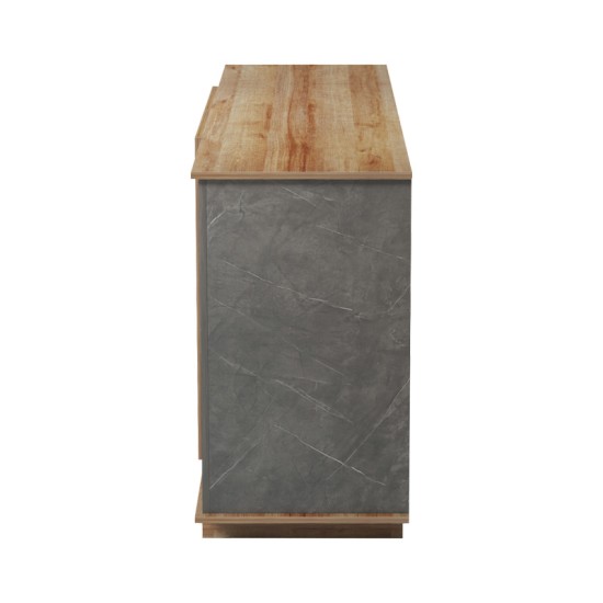 Μπουφές Zafore σε oak - καφέ antique απόχρωση 180x45x80εκ Μπουφές Zafore σε oak - καφέ antique απόχρωση 180x45x80εκ