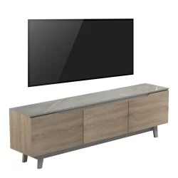 Έπιπλο τηλεόρασης Kasandra  μπεζ μαρμάρου-sonoma 180x35x48.5εκ