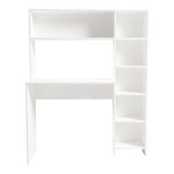 Γραφείο με βιβλιοθήκη Janson  σε λευκή απόχρωση 113.2x40x141.8εκ