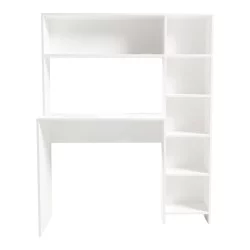 Γραφείο με βιβλιοθήκη Janson  σε λευκή απόχρωση 113.2x40x141.8εκ