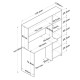 Γραφείο με βιβλιοθήκη Janson  σε oak απόχρωση 113.2x40x141.8εκ