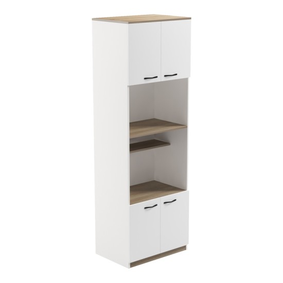 Ντουλάπα κουζίνας Rowan  σε λευκή-sonoma απόχρωση 60x42x182εκ