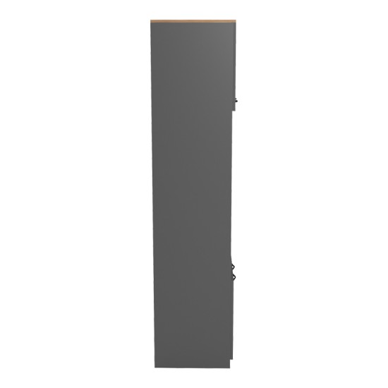 Ντουλάπα κουζίνας Rowan  σε oak-ανθρακί απόχρωση 60x42x182εκ