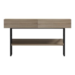 Κονσόλα Vien  σε sonoma-μαύρη απόχρωση 139x43x75.5εκ Κονσόλα Vien  σε sonoma-μαύρη απόχρωση 139x43x75.5εκ