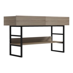 Κονσόλα Vien  σε sonoma-μαύρη απόχρωση 139x43x75.5εκ Κονσόλα Vien  σε sonoma-μαύρη απόχρωση 139x43x75.5εκ