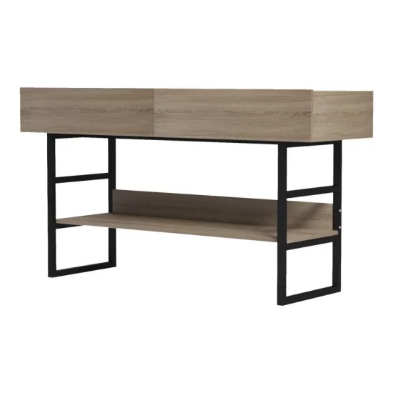 Κονσόλα Vien  σε sonoma-μαύρη απόχρωση 139x43x75.5εκ