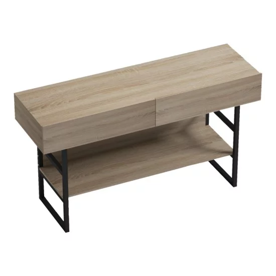 Κονσόλα Vien  σε sonoma-μαύρη απόχρωση 139x43x75.5εκ