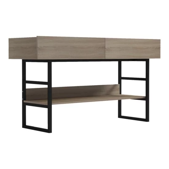 Κονσόλα Vien  σε sonoma-μαύρη απόχρωση 139x43x75.5εκ