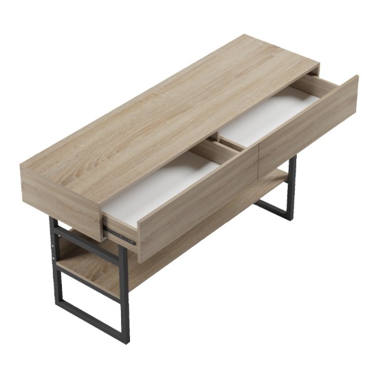 Κονσόλα Vien  σε sonoma-μαύρη απόχρωση 139x43x75.5εκ