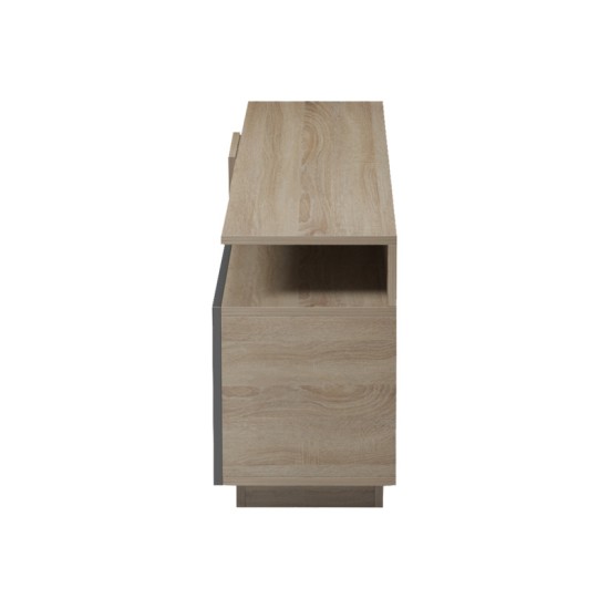 Έπιπλο τηλεόρασης Vendora  σε sonoma-ανθρακί απόχρωση 150x29.5x46.3εκ