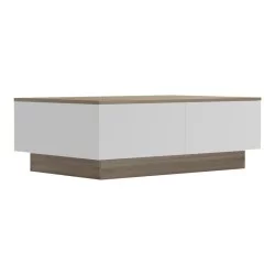 Τραπέζι σαλονιού Winey  σε sonoma-λευκή απόχρωση 90x60x31.5εκ