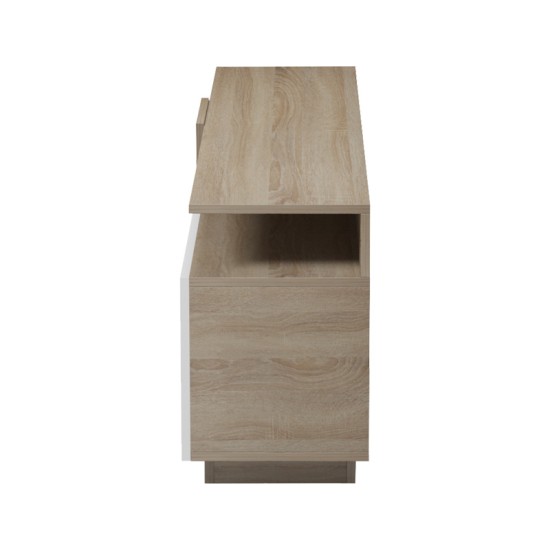 Έπιπλο τηλεόρασης Vendora  σε sonoma-λευκή απόχρωση 150x29.5x46.3εκ
