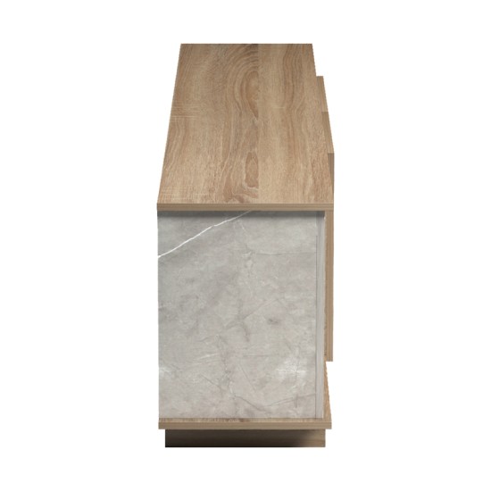 Έπιπλο τηλεόρασης Zafore  sonoma- γκρι μπεζ όψη μαρμάρου 180x33x50εκ