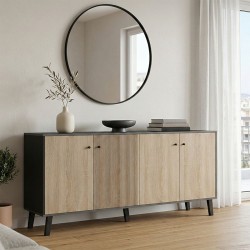 Μπουφές Tuscany  sonoma-ανθρακί 180x40x78.6εκ