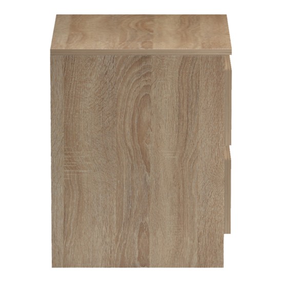 Κομοδίνο Verena  sonoma-λευκό 40x40x50εκ