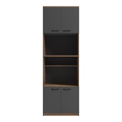 Ντουλάπα κουζίνας Rowan  σε oak-ανθρακί απόχρωση 60x42x182εκ Ντουλάπα κουζίνας Rowan  σε oak-ανθρακί απόχρωση 60x42x182εκ