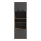 Ντουλάπα κουζίνας Rowan  σε oak-ανθρακί απόχρωση 60x42x182εκ