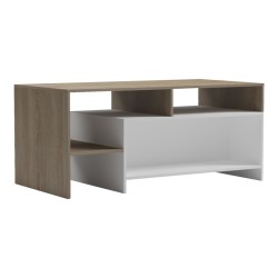 Τραπέζι σαλονιού Consa  sonoma - λευκό 120x60x52.8εκ