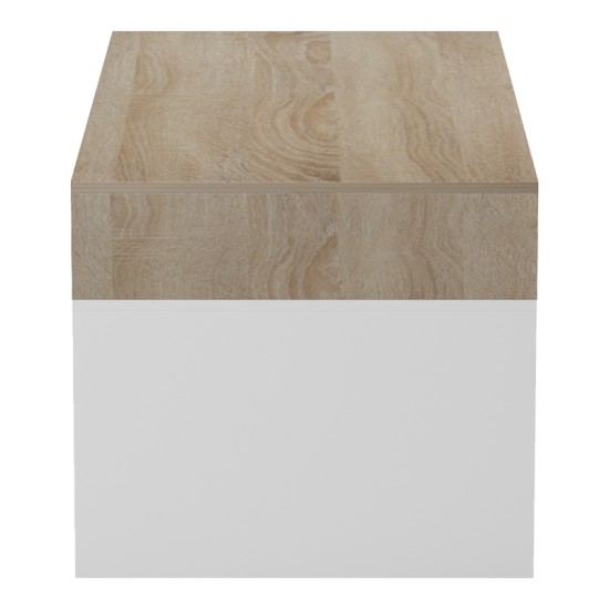 Τραπέζι σαλονιού Consa  sonoma - λευκό 120x60x52.8εκ