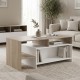 Τραπέζι σαλονιού Consa  sonoma - λευκό 120x60x52.8εκ