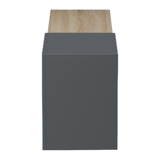 Έπιπλο τηλεόρασης επιτοίχιο Flato  sonoma-ανθρακί 150x29.5x38.5εκ