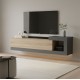 Έπιπλο τηλεόρασης επιτοίχιο Flato  sonoma-ανθρακί 150x29.5x38.5εκ