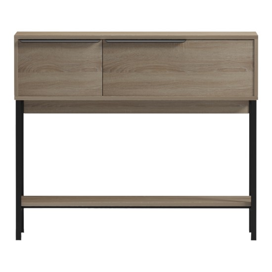 Κονσόλα Nordic  σε sonoma-μαύρη απόχρωση 90x29,5x76εκ