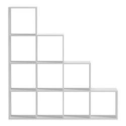 Βιβλιοθήκη Scala  λευκό 129.5x29x129.5εκ