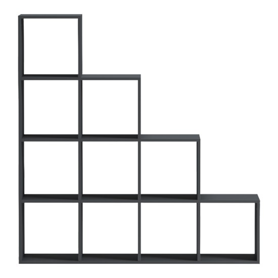 Βιβλιοθήκη Scala  ανθρακί 129.5x29x129.5εκ