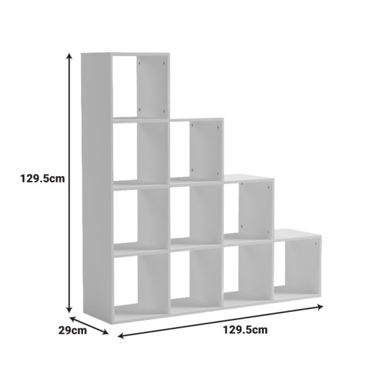 Βιβλιοθήκη Scala  ανθρακί 129.5x29x129.5εκ