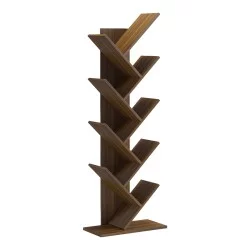 Βιβλιοθήκη Fyllo  καρυδί 50x25x141.5εκ