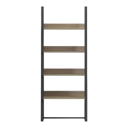 Βιβλιοθήκη-Ραφιέρα Alfa  sonoma-μαύρο μέταλλο 75x36x185εκ